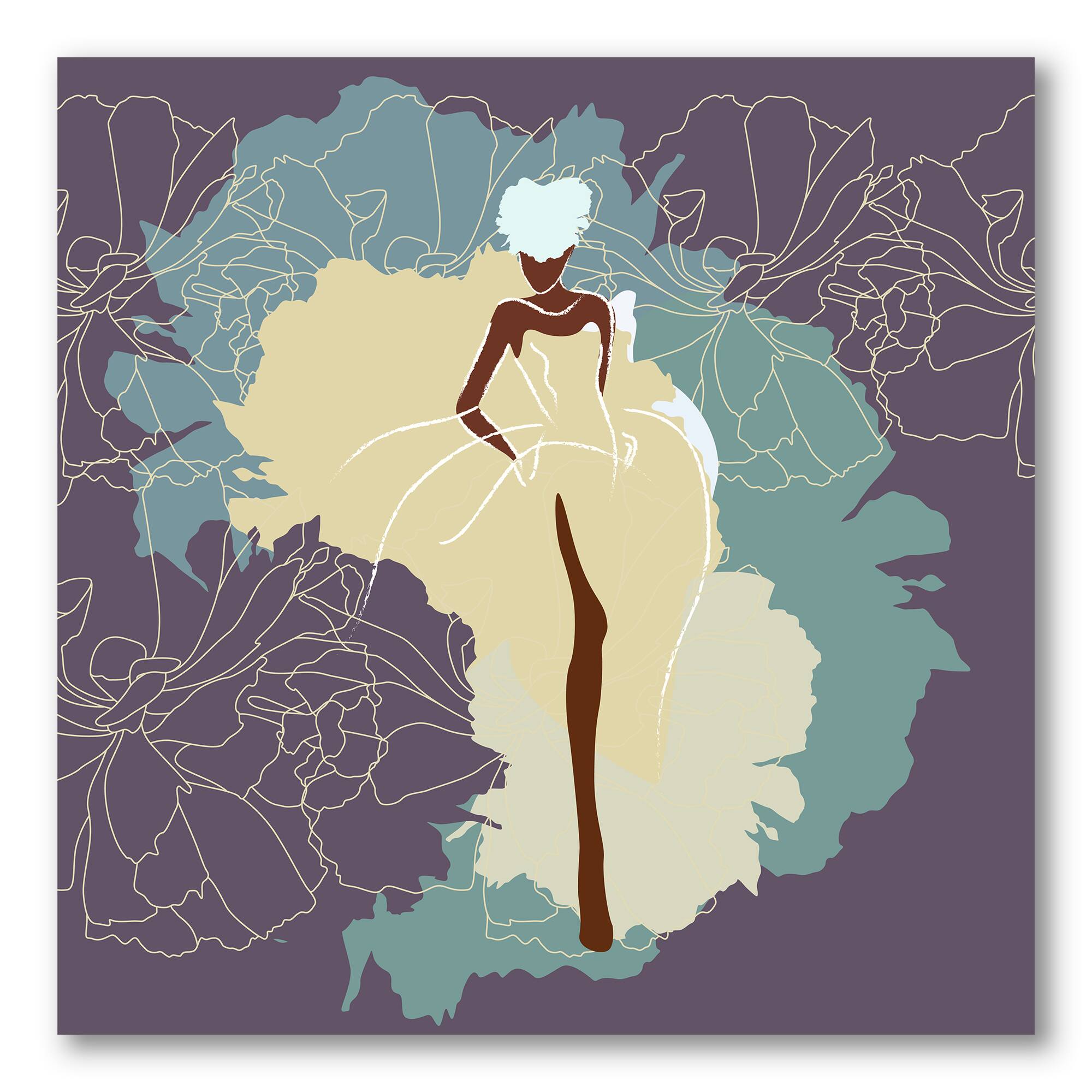Designart - African American Woman In Gorgeous Wedding Dress